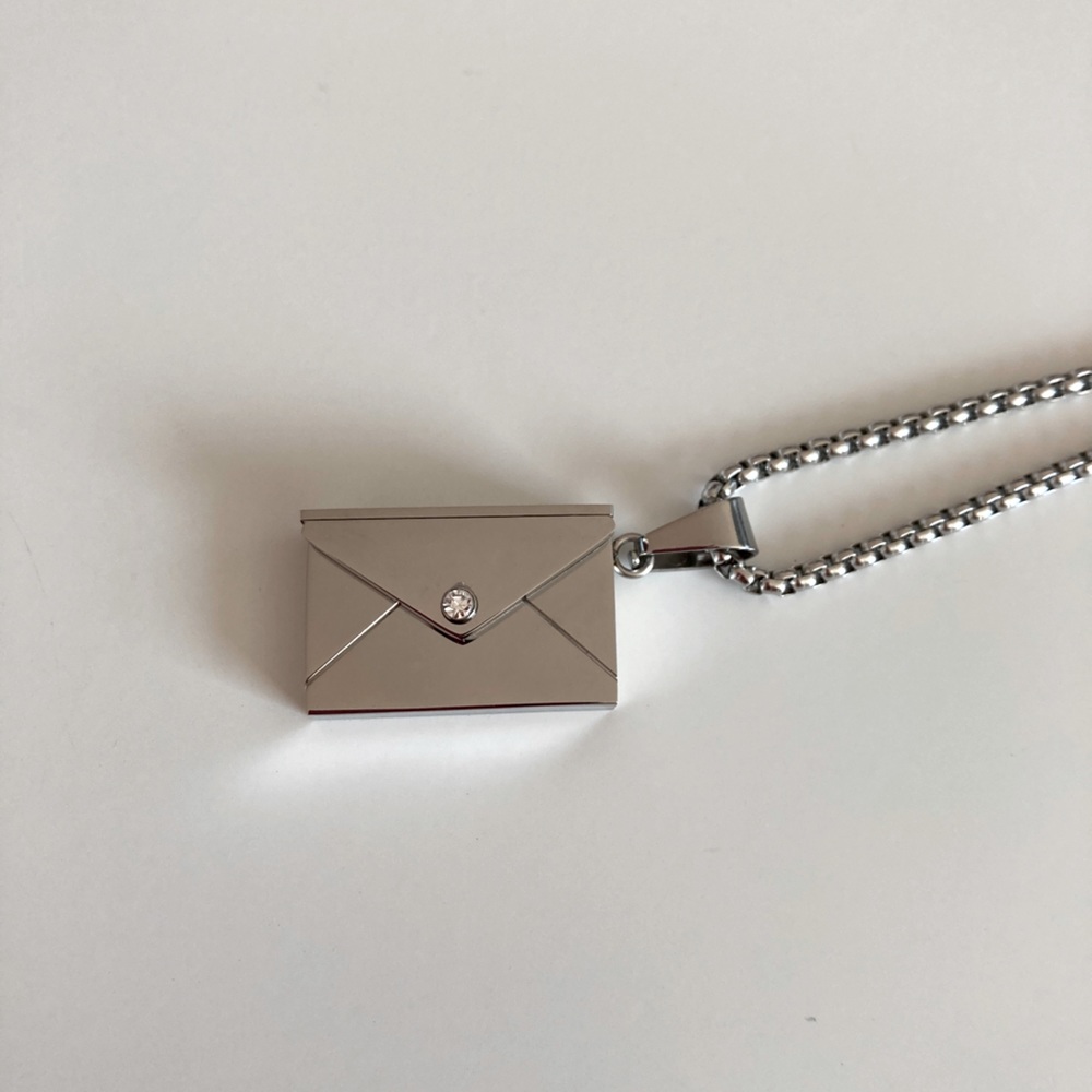 Stainless Steel Love Letter Locket Necklace